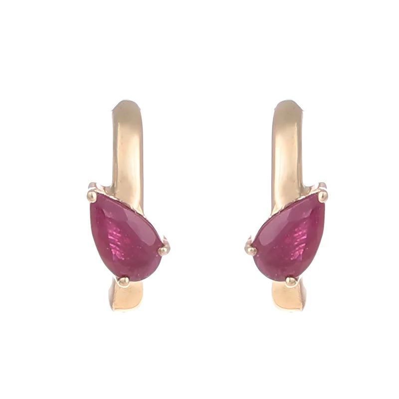 AURI GEMS 9CT YG GARNET HUGGIES