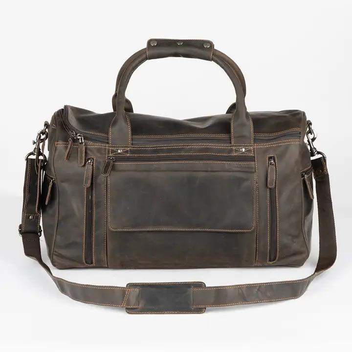 LEATHER TRAVEL BAG LARGE