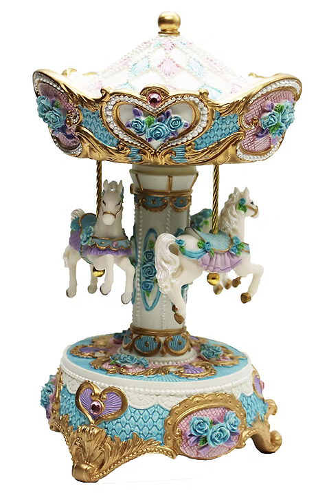 BLUE HORSE MUSICAL CAROUSEL