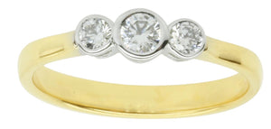 9YG TWO TONE TRILOGY RING 9YG TWO TONE TRILOGY RING
