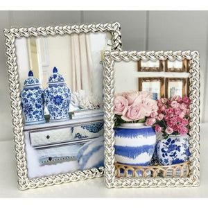 PLAITED SILVER FRAME 4 X 6 PLAITED SILVER FRAME 4 X 6