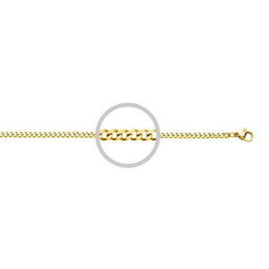 STAINLESS STEEL GOLD PLATED CURB CHAIN - 45CM STAINLESS STEEL GOLD PLATED CURB CHAIN - 45CM