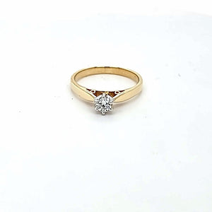 9CT TWO TONE SOLITIARE DIAMOND ENGAGEMENT RING 9CT TWO TONE SOLITIARE DIAMOND ENGAGEMENT RING