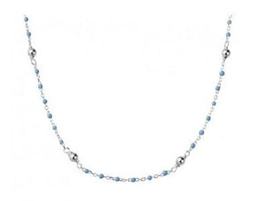 SS BLUE ENAMEL NECKLACE SS BLUE ENAMEL NECKLACE