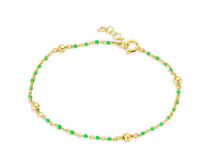 SS/GP BEADED BRACELET SS/GP BEADED BRACELET