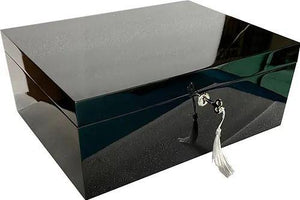 BLACK WOODEN MEDUIM JEWEL BOX BLACK WOODEN MEDUIM JEWEL BOX