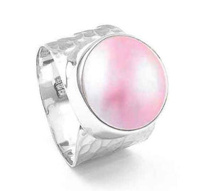 SILVER PINK PEARL RING SILVER PINK PEARL RING
