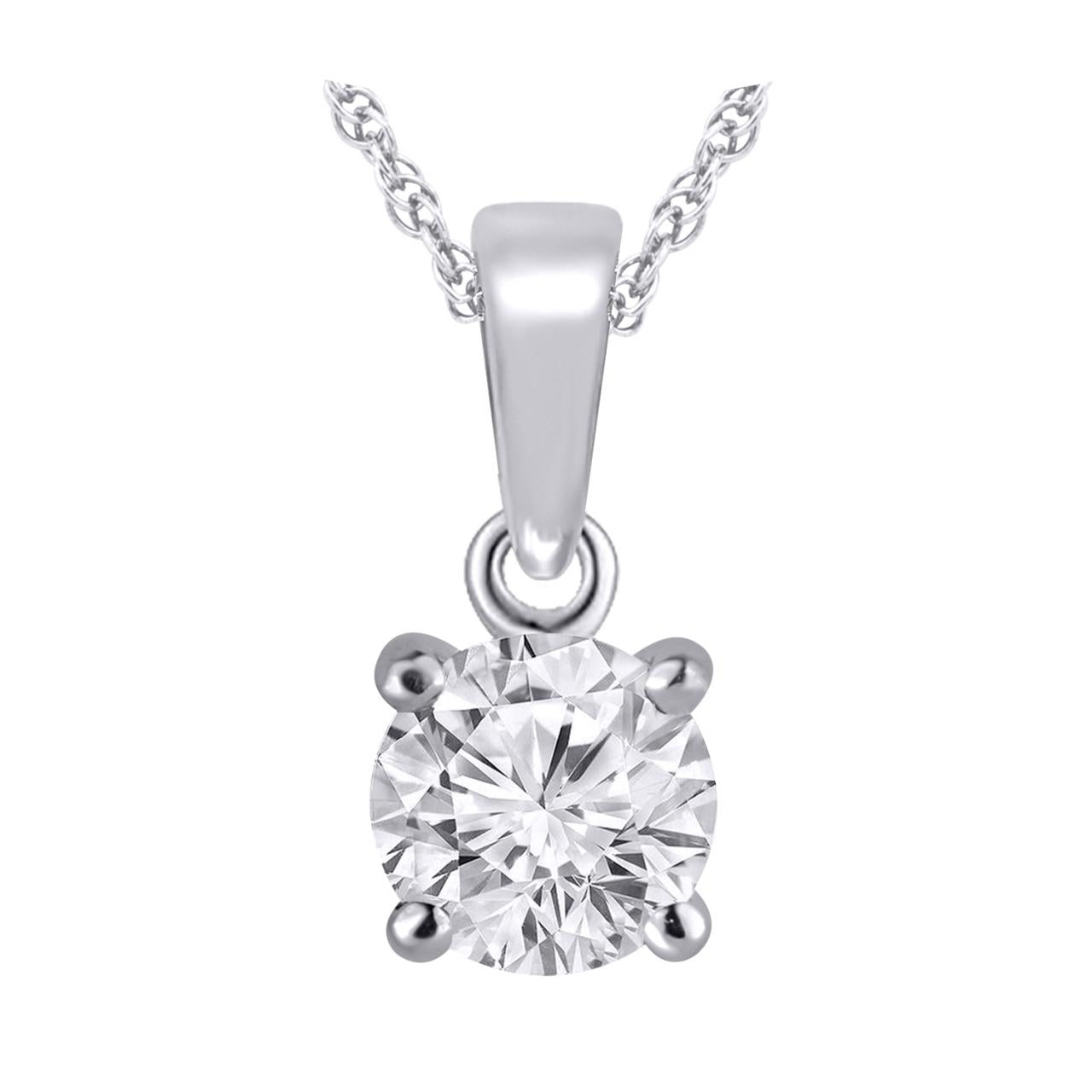 14CT WHITE GOLD DIAMOND PENDANT