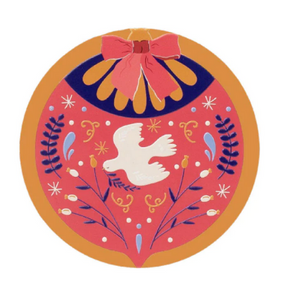 CHRISTMAS RED BAUBLE COASTER CHRISTMAS RED BAUBLE COASTER