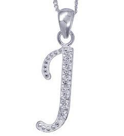 STERLING SILVER NECKLACE - J STERLING SILVER NECKLACE - J