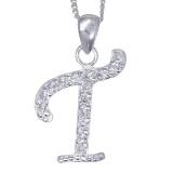 STERLING SILVER NECKLACE - T STERLING SILVER NECKLACE - T