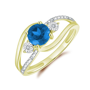 9YG TOPAZ & DIAMOND RING 9YG TOPAZ & DIAMOND RING