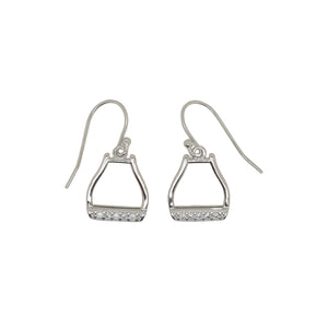 SS CZ STIRRUP IRON EARRINGS SS CZ STIRRUP IRON EARRINGS