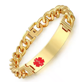 MEDIC ALERT S STEEL/GP BRACELET MEDIC ALERT S STEEL/GP BRACELET