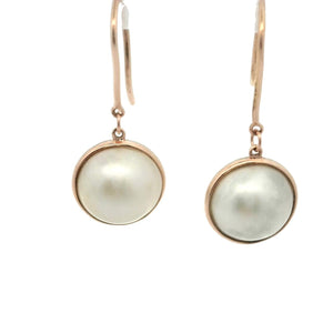 9RG ROUND MABE PEARL EARRINGS 9RG ROUND MABE PEARL EARRINGS