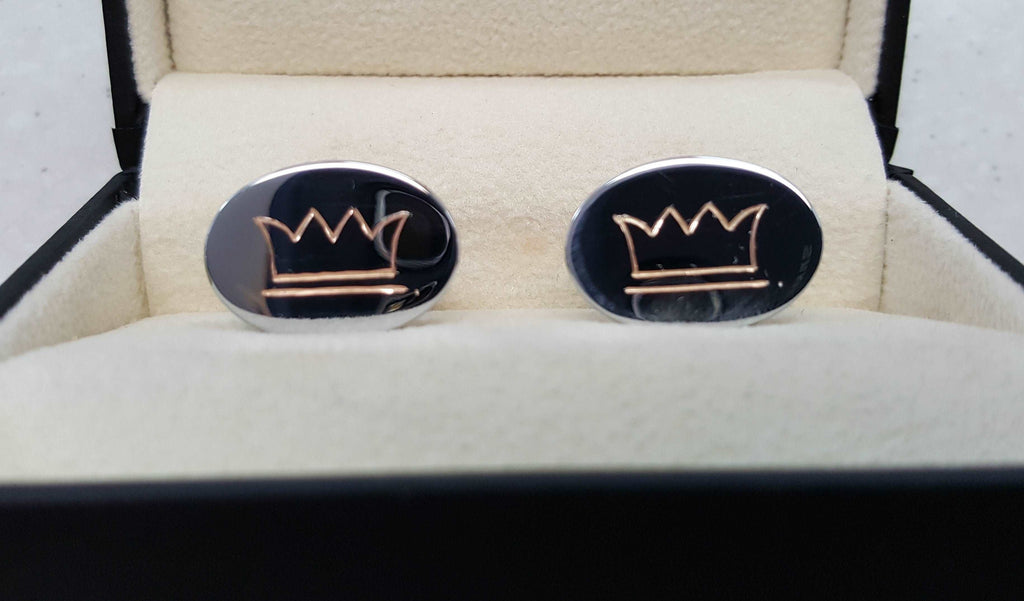 BRAND CUFF LINKS SILVER PLATED