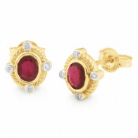 Diamond & Coloured Gemstone Earrings
