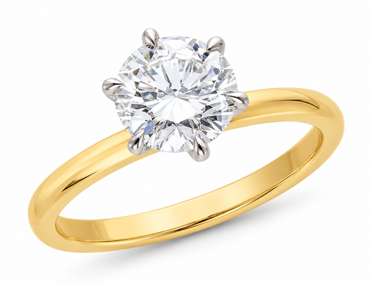 9ct Two Tone 2.0CTS Lab Grown Diamond Ring