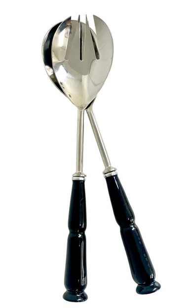 BLACK SALAD SERVERS