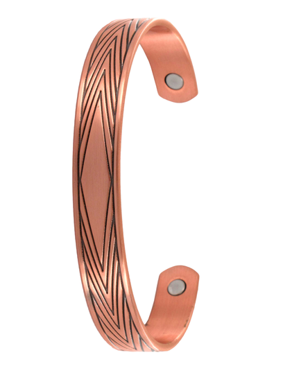 DIAMOND PATTERN COPPER BANGLE