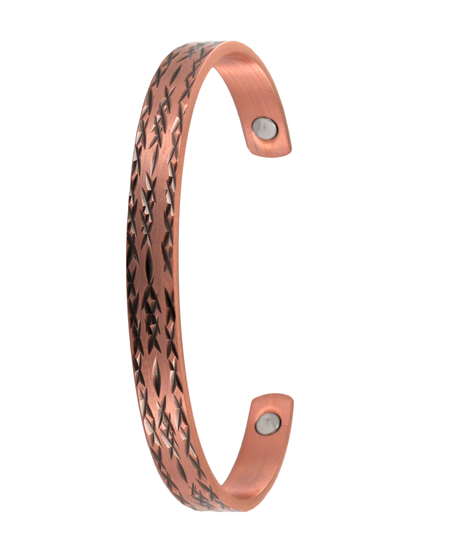 BARBED PATTERN COPPER BANGLE