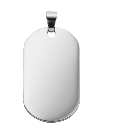 STEEL DOG TAG PENDANT