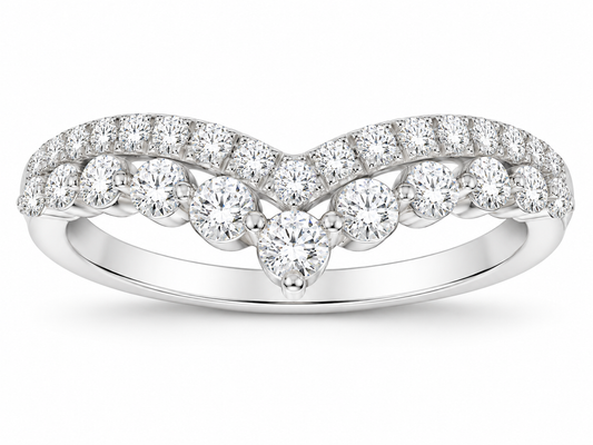 10WG DIAMOND CROWN RING