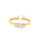 18CT YG DIAMOND TRILOGY ENGAGEMENT RING