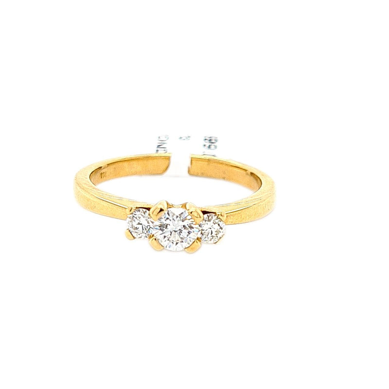 18CT YG DIAMOND TRILOGY ENGAGEMENT RING