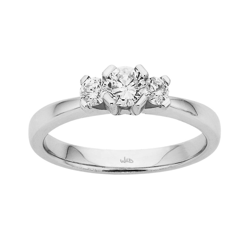 18CT YG DIAMOND TRILOGY ENGAGEMENT RING