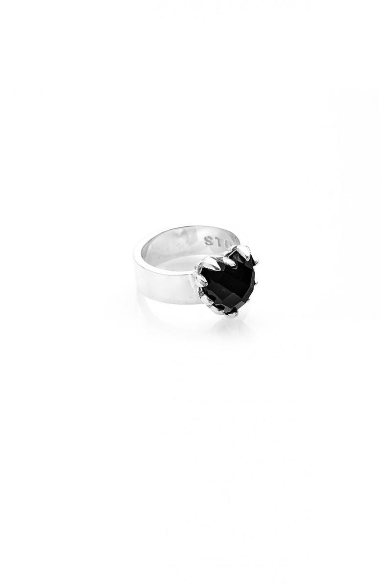 BABY CLAW RING ONYX