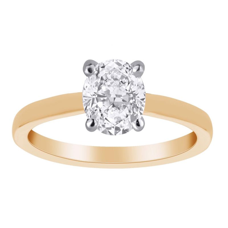 14YG LAB GROWN DIAMOND SOLITAIRE RING