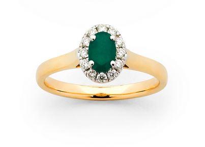 OVAL EMERALD DRESS RING