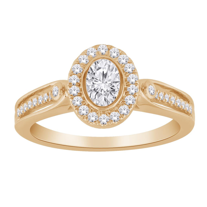 14CT YELLOW GOLD DIAMOND ENGAGEMENT RING