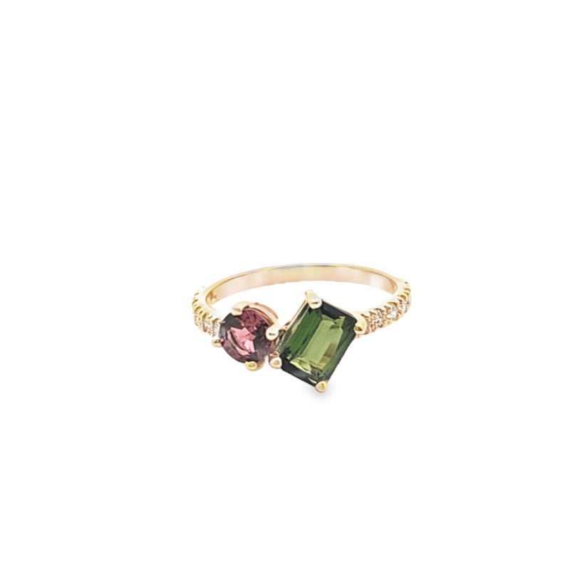 9YG MULTI TOURMALINE RING