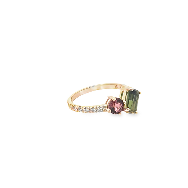 9YG MULTI TOURMALINE RING