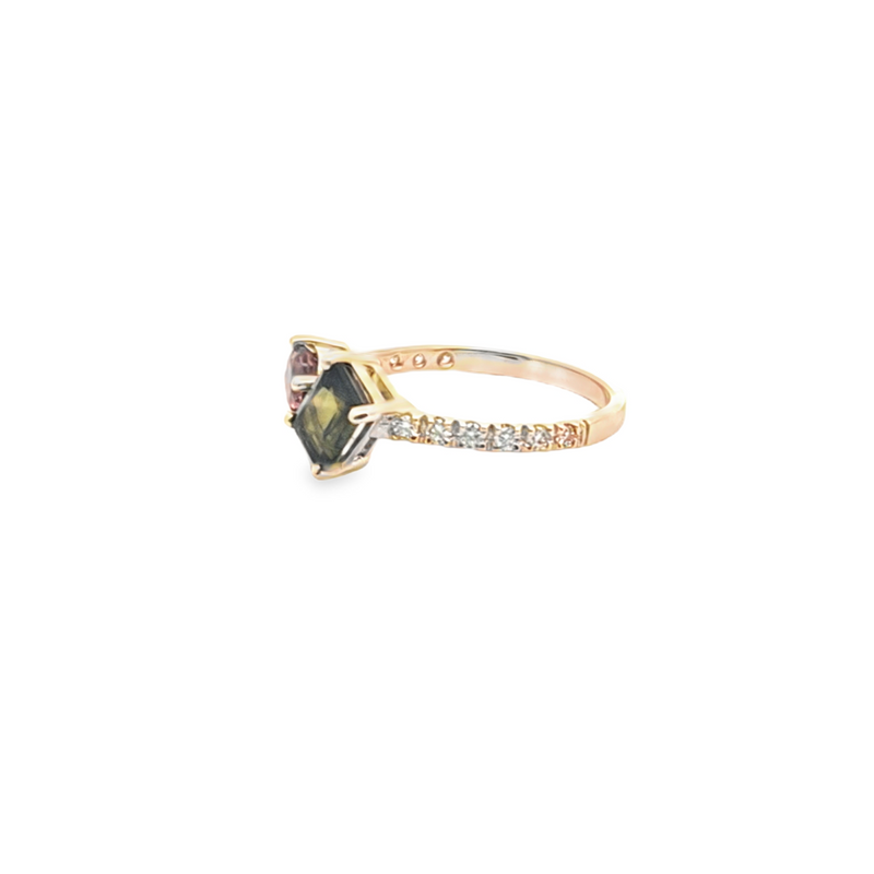 9YG MULTI TOURMALINE RING