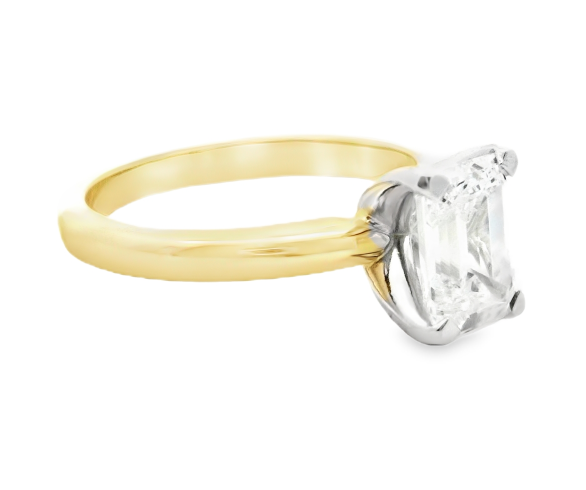 14CT TWO TONE 1.60CTSOLITAIRE DIAMOND ENGAGEMENT RING