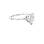 10CT WHITE GOLD HEART DIAMOND SOLITAIRE RING
