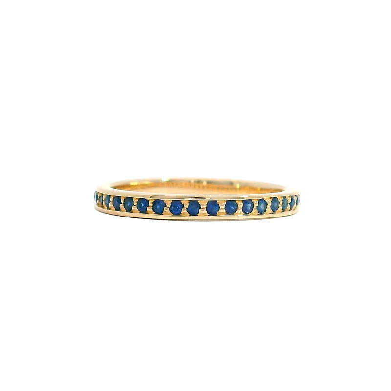 9CT YELLOW GOLD BLUE SAPPHIRE RING