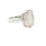 STERLING SILVER ROSE QUARTZ RING