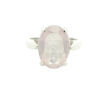 STERLING SILVER ROSE QUARTZ RING