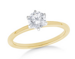 9CT YELLOW/WHITE GOLD .50CT DIAMOND RING