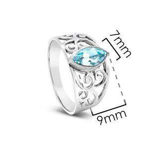 STERLING SILVER BLUE TOPAZ RING