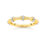 9CT YELLOW GOLD DIAMOND DRESS RING