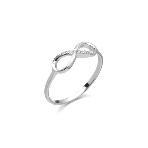 STERLING SILVER INFINITY RING - J 1/2