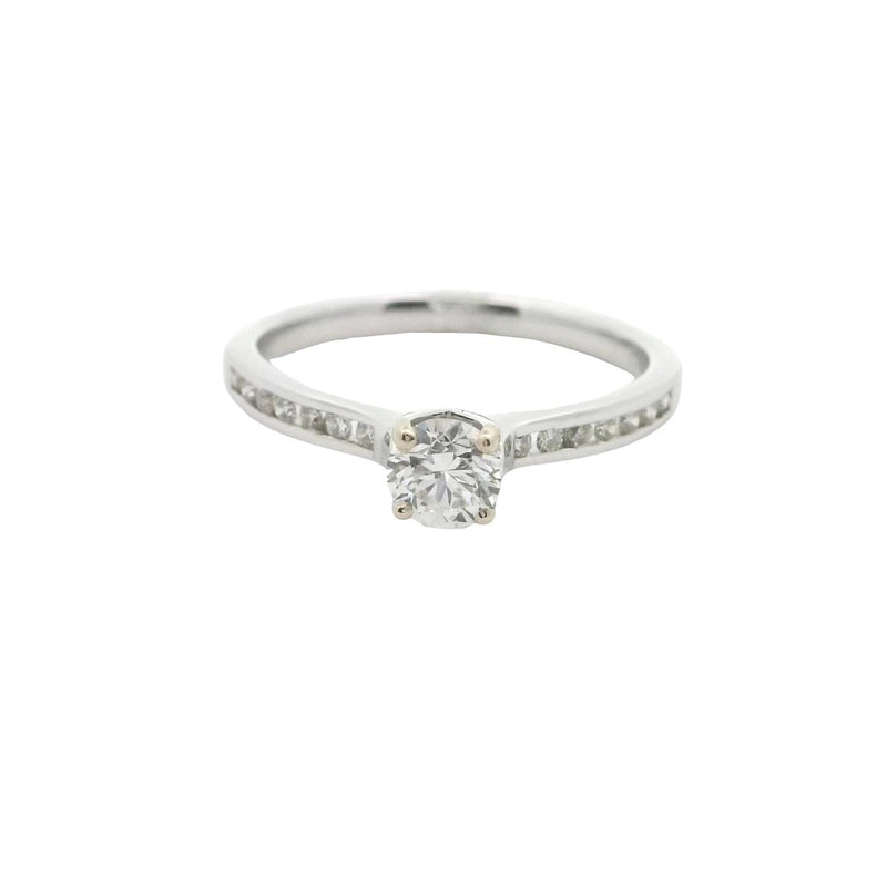 18CT WHITE GOLD DIAMOND ENGAGEMENT RING