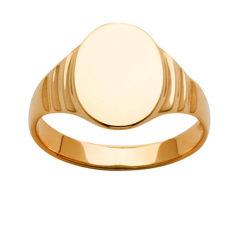 9CT YELLOW GOLD MENS SIGNET RING
