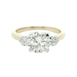 14CT YELLOW/WHITE GOLD TRILOGY ENGAGEMENT RING