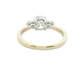 14CT YELLOW/WHITE GOLD TRILOGY ENGAGEMENT RING